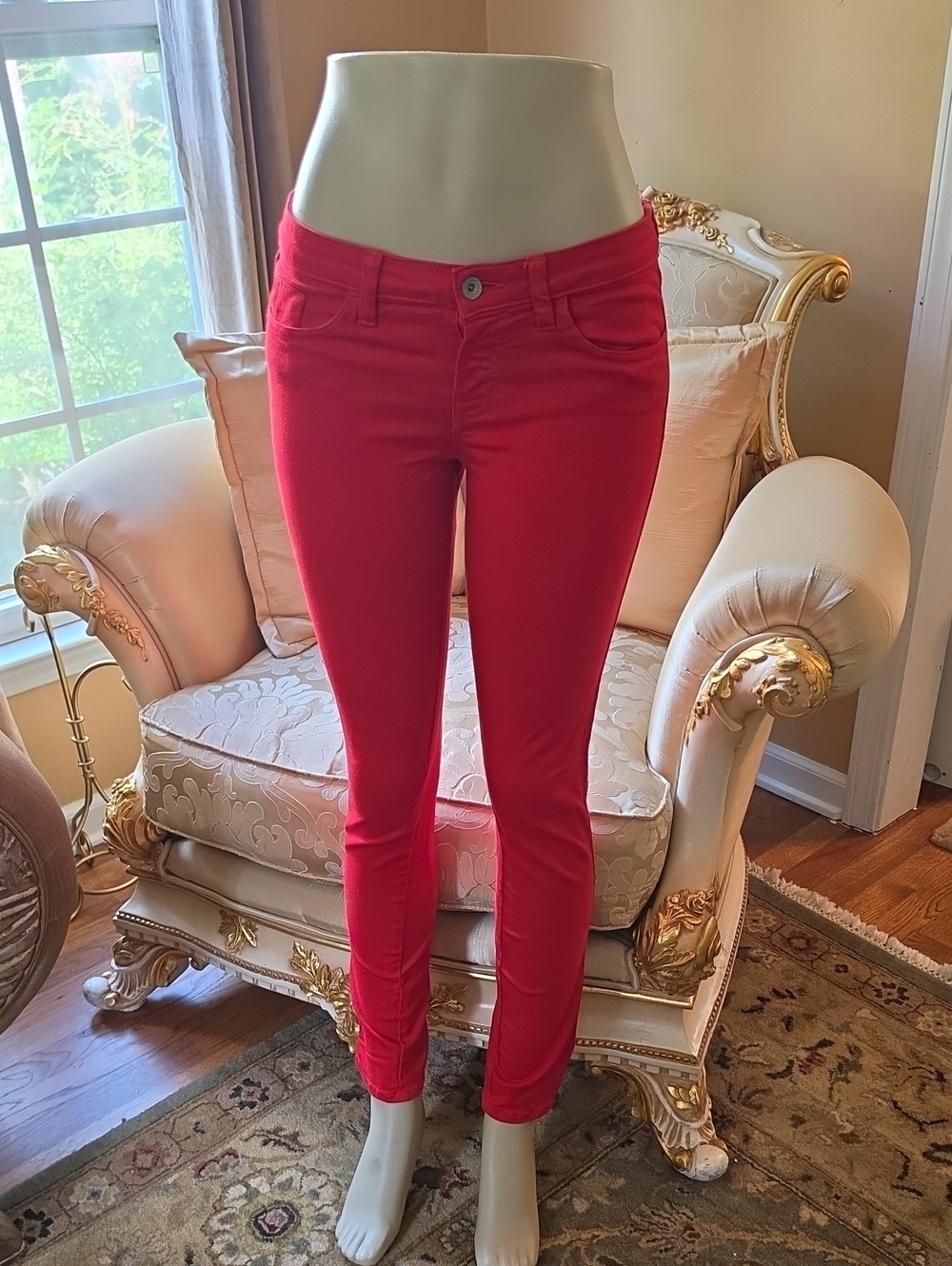 Guess Women's Vibrant Red Skinny Jeans